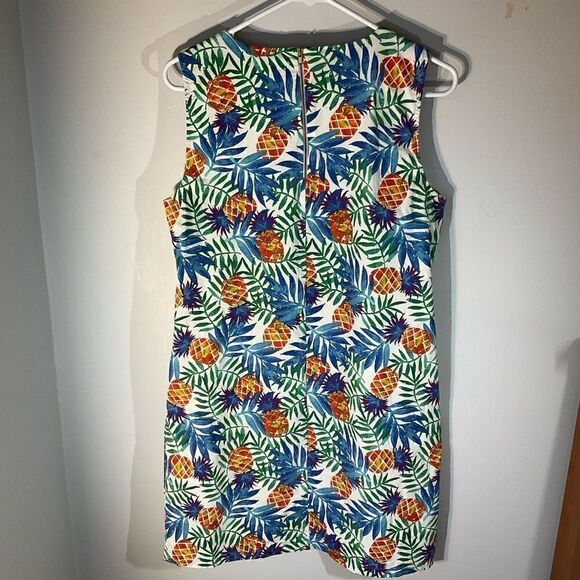 Tabitha Webb Tropical Pineapple Sheath Dress, 8 Summer preppy pockets beachy - Picture 2 of 11